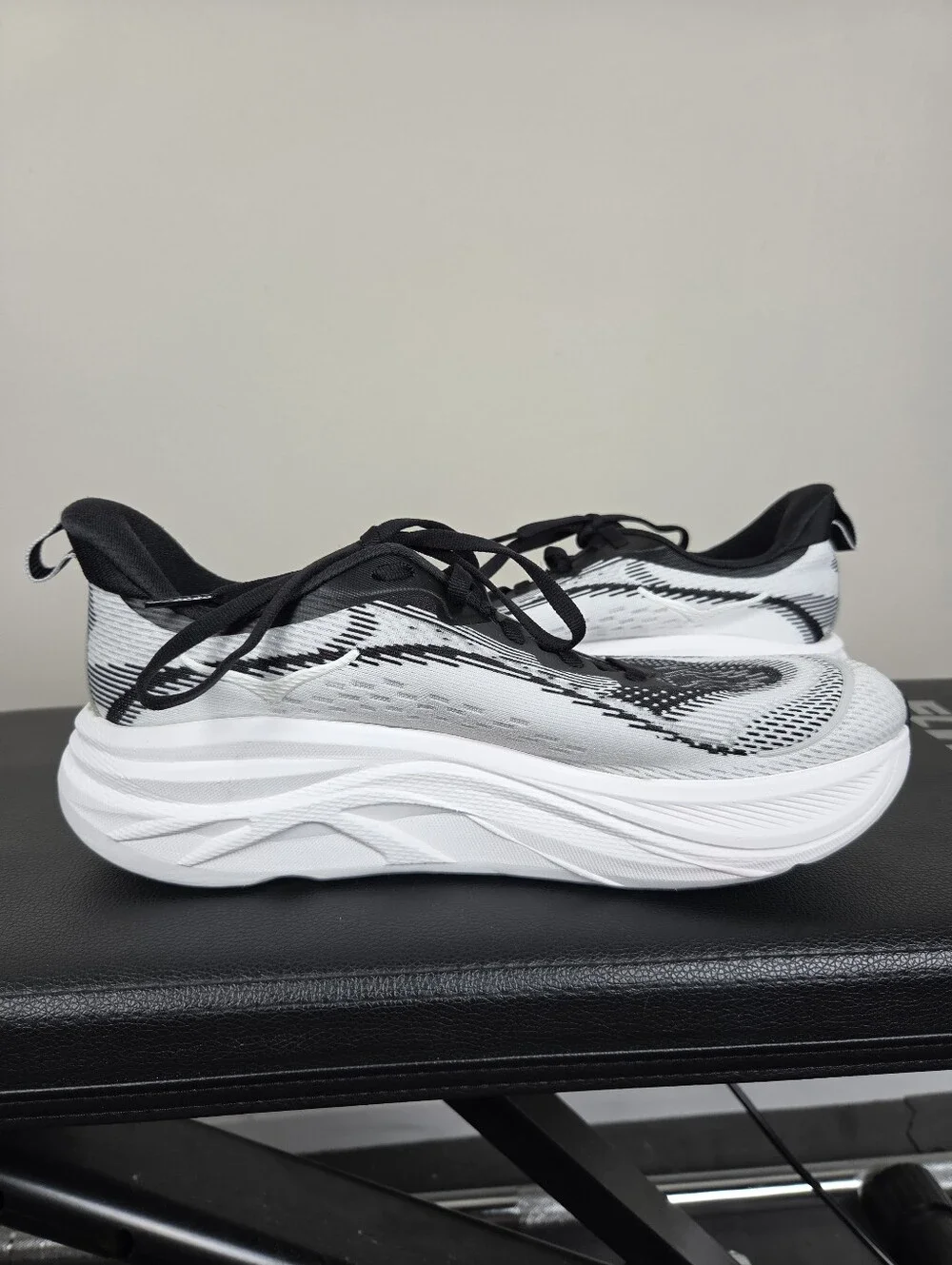 HOKA Skyflow White Black Women’s Running Shoes Size 8.5B Medium Athletic Sneaker